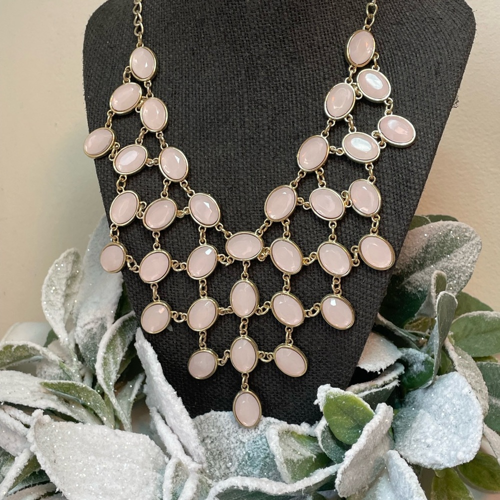 Gold and Cream Statement Necklace
